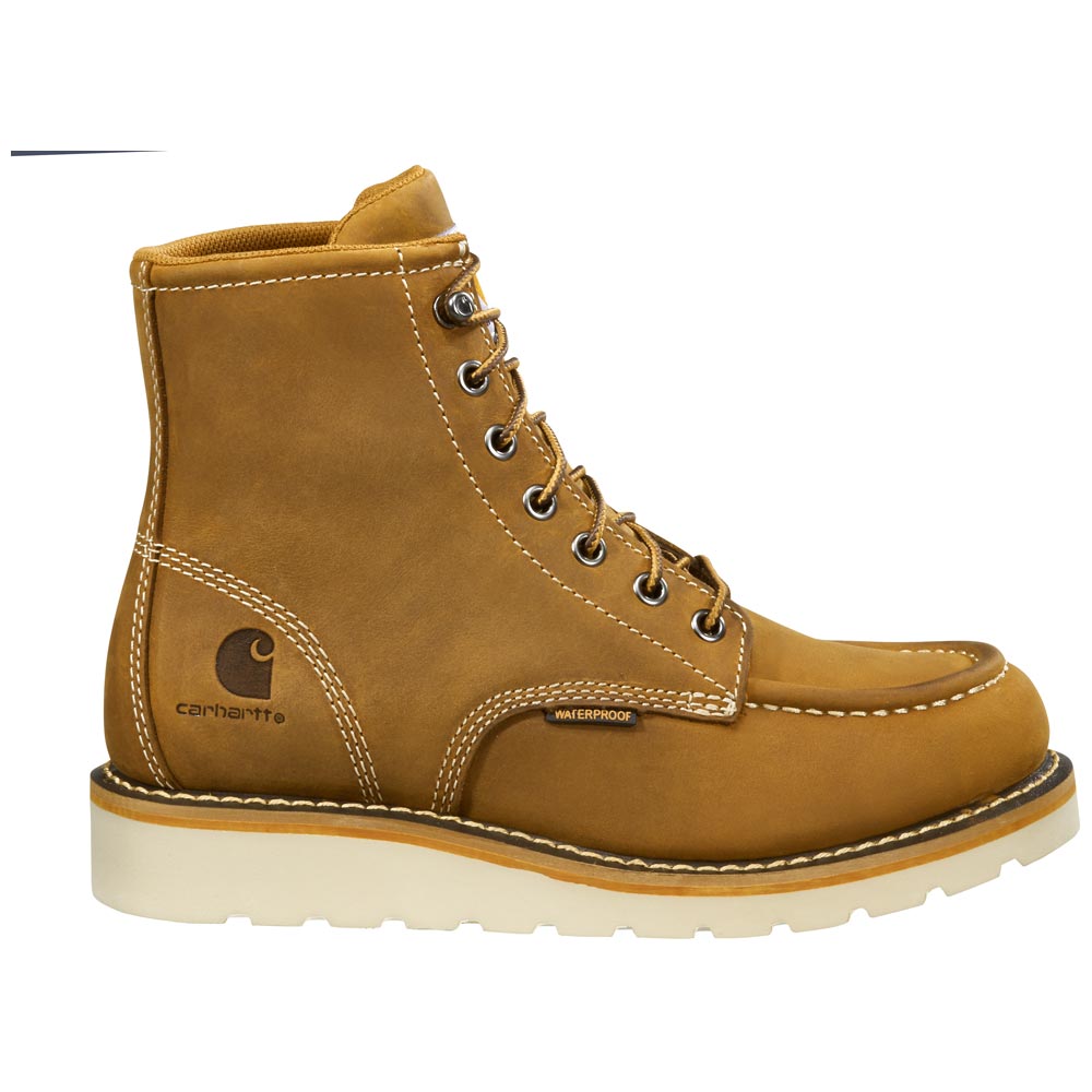 Carhartt Women's Brown 6-Inch Waterproof Moc Toe Wedge Boot