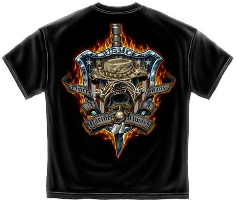 Once a Marine, Always a Marine - American Shield T-shirt