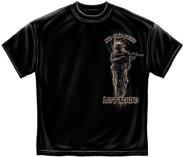 American Warrior No One Left Behind T-Shirt- Black