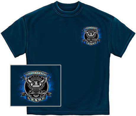 Navy Service Honor Sacrifice T-Shirt - Navy Blue