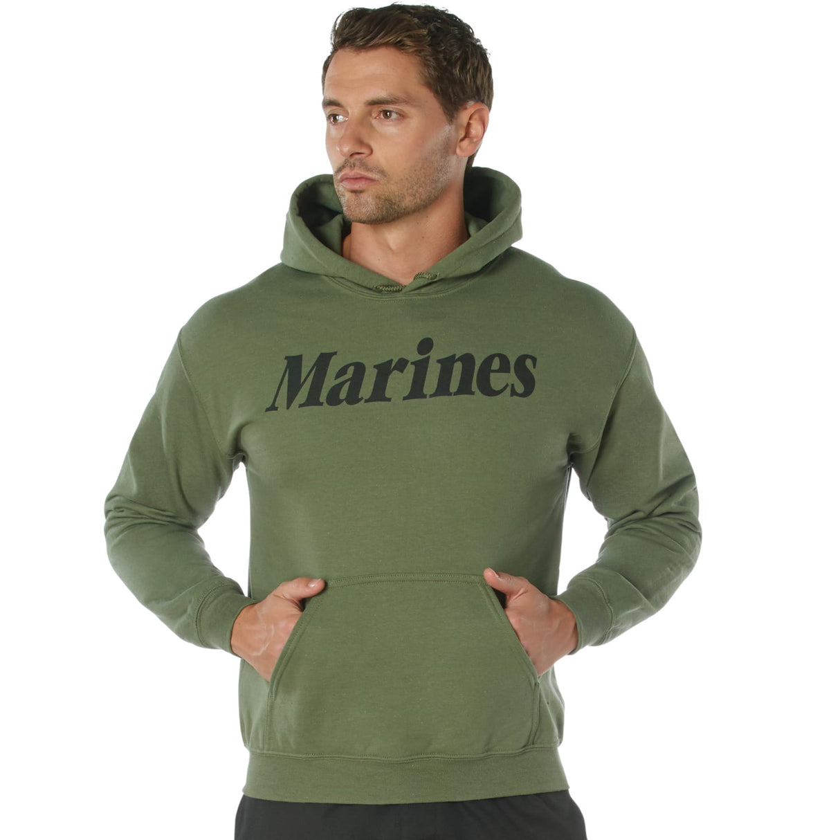 Olive Drab Pullover Marines Hoodie