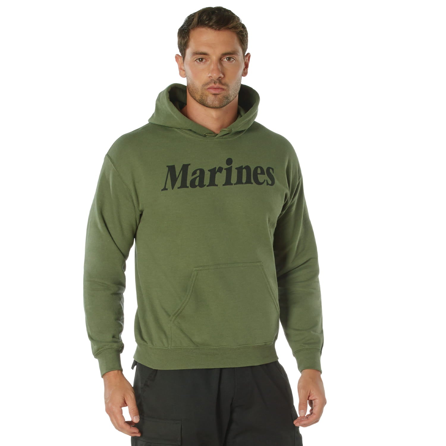 Olive Drab Pullover Marines Hoodie