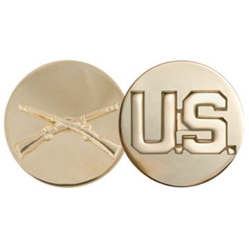 No-Shine Infantry and US Enlisted Army Insignia