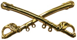No-Shine, Cavalry and Cavalry Officer Pair Army Insignia