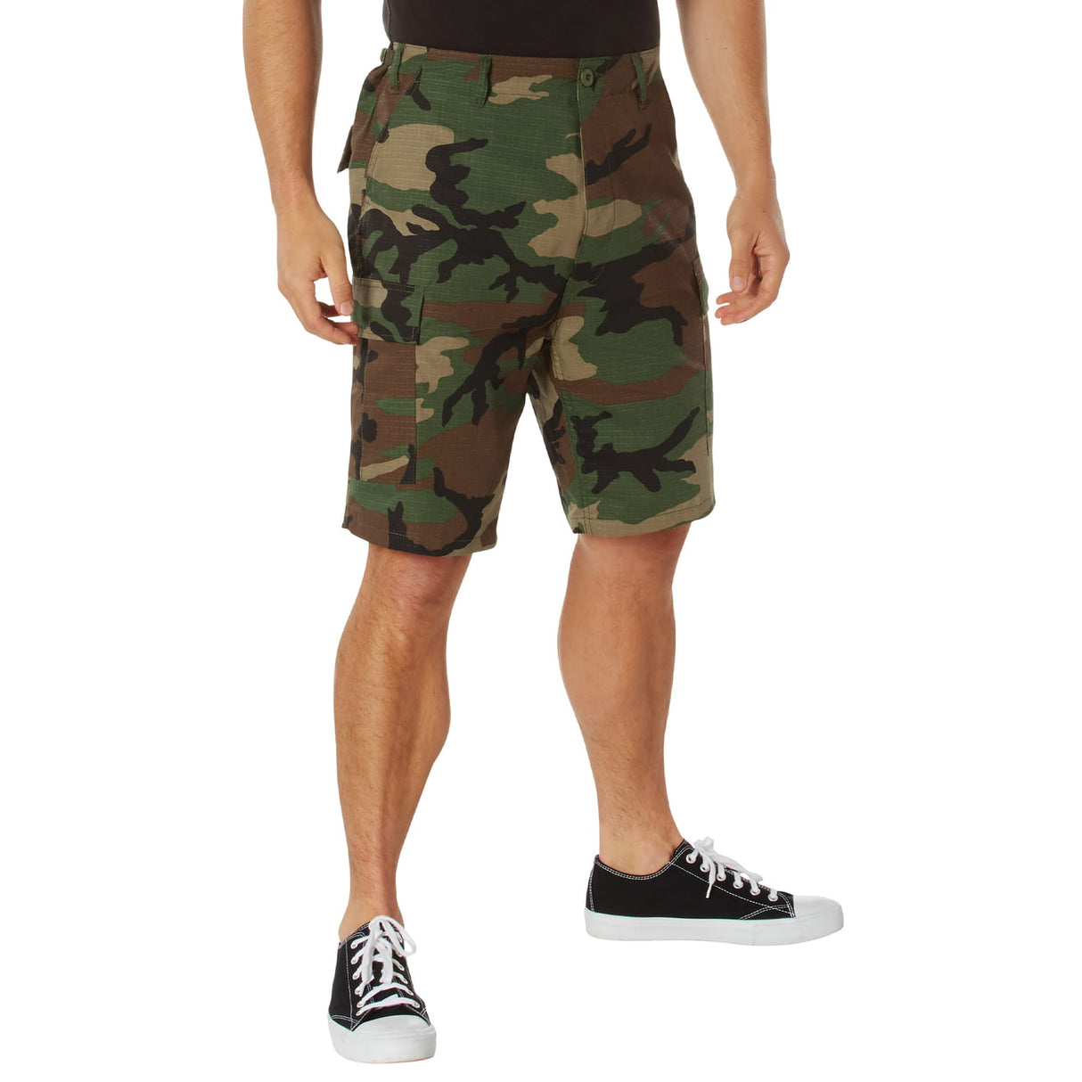 Woodland Camo Military BDU Cargo Shorts