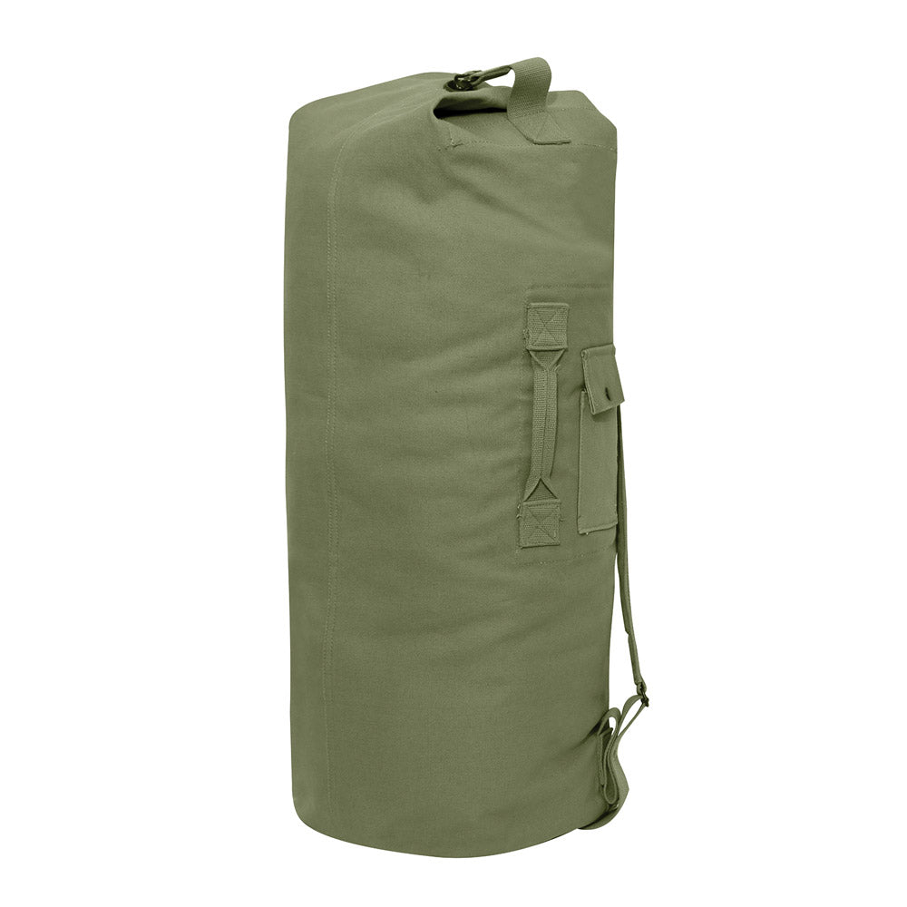 Olive Drab Military 2-Strap Backpack Duffle Bag
