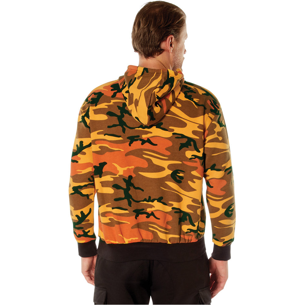 Orange Camo Pullover Hoodie