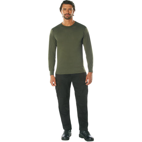 Olive Drab Long Sleeve Moisture Wicking T-Shirt
