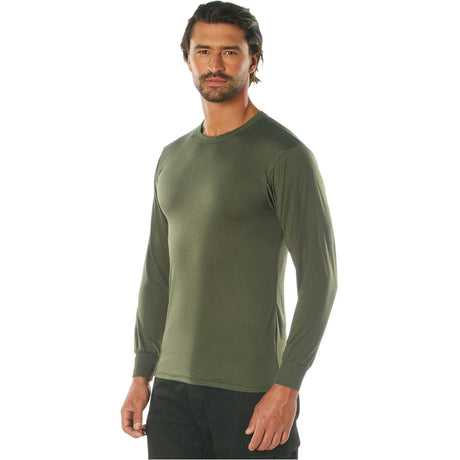 Olive Drab Long Sleeve Moisture Wicking T-Shirt
