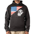 US Flag / USMC Eagle, Globe & Anchor Concealed Carry Hoodie