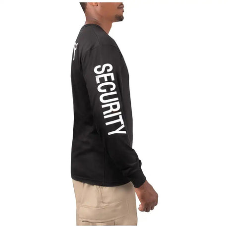 Long Sleeve Double Sided Security Shirt with Sleeve Print
