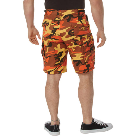Men's Savage Orange Camouflage BDU Shorts
