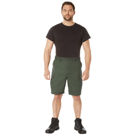 Olive Drab Military Style BDU Cargo Shorts