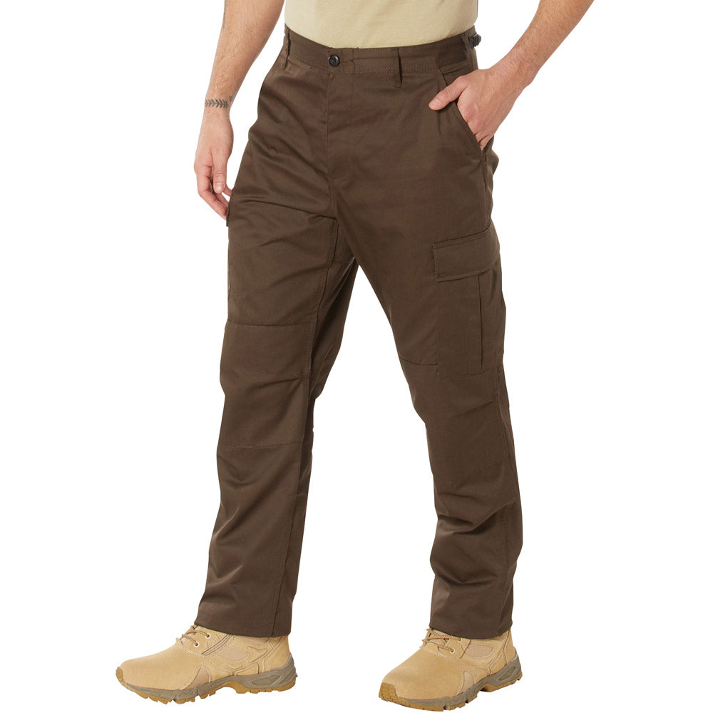 Pantalon Cargo Homme Vintage Paratrooper Fatigues Russet Brown