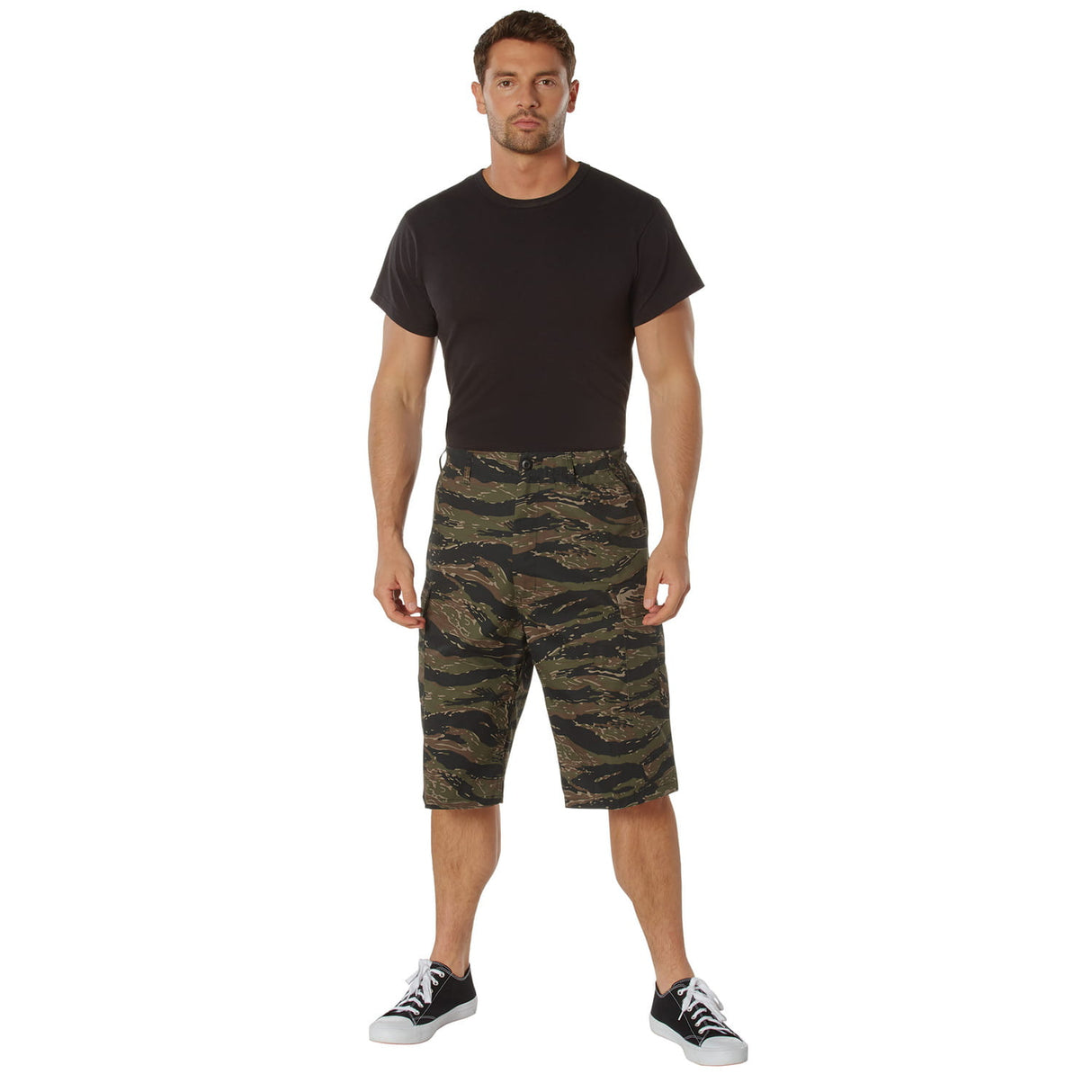 Extra Long Tiger Stripe Camo BDU Shorts
