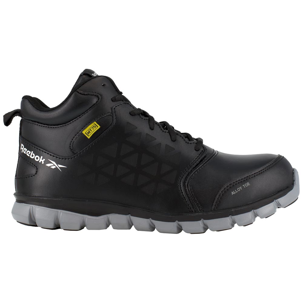 Reebok Sublite Men's Mid Internal Met Guard Composite Toe Black Ultra-Lightweight Work Boot