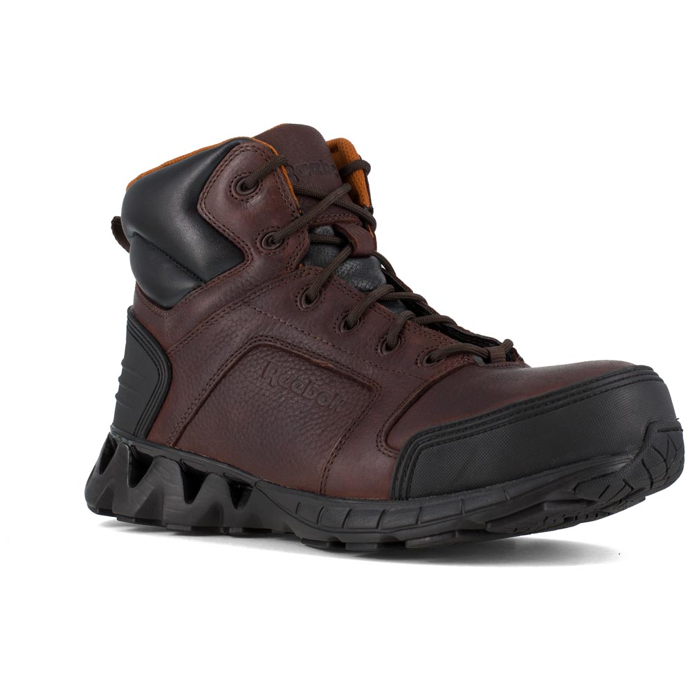 Reebok Zigkick Men's Mid Composite Toe Static Dissipative Brown Athletic Work Boot