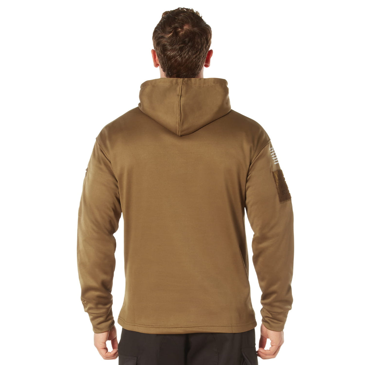 Coyote Brown Distressed US Flag CCW Hooded Sweatshirt