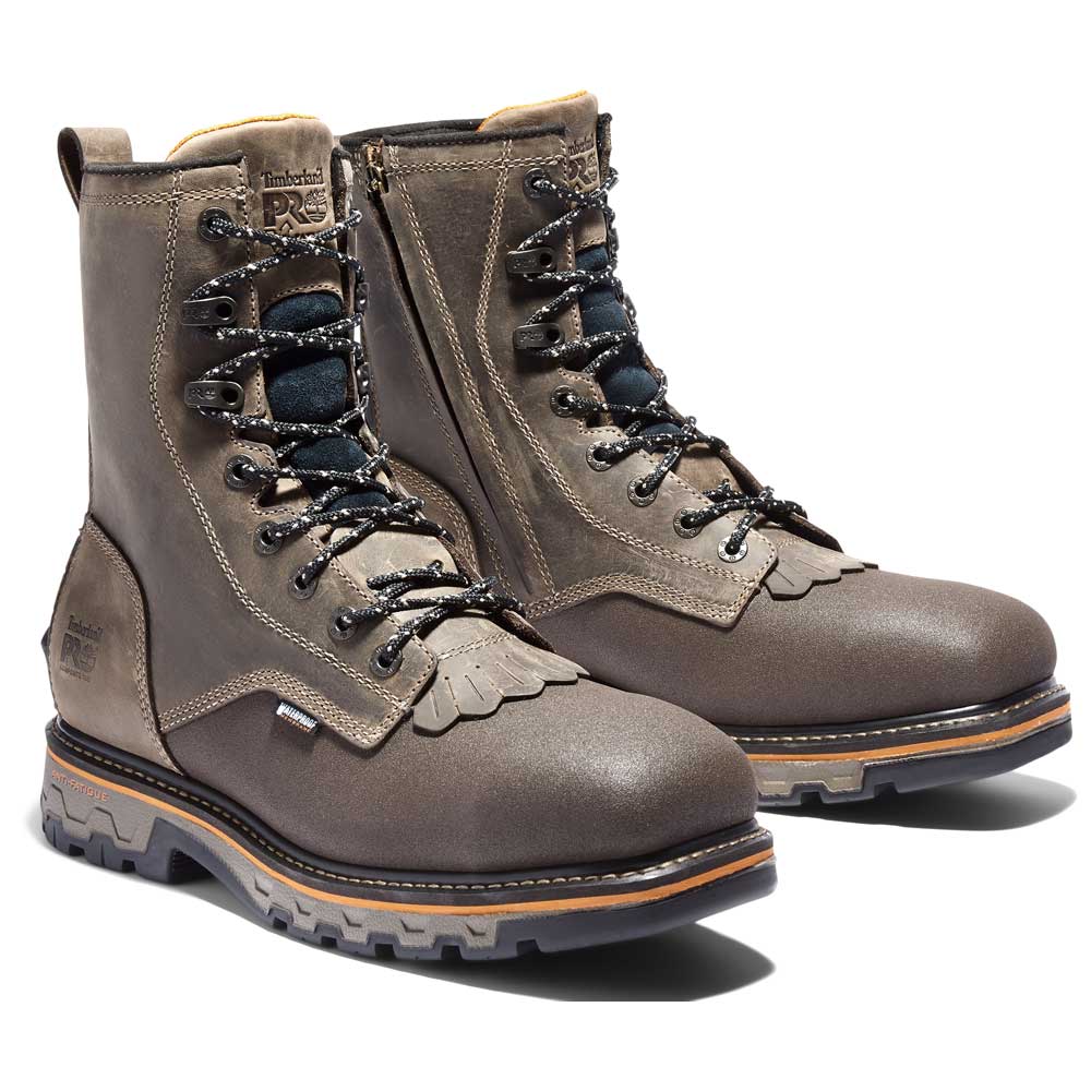 Timberland True Grit 8-inch Brown Composite Toe Waterproof Side-Zip Work Boot