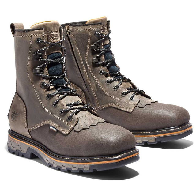 Timberland True Grit 8-inch Brown Composite Toe Waterproof Side-Zip Work Boot