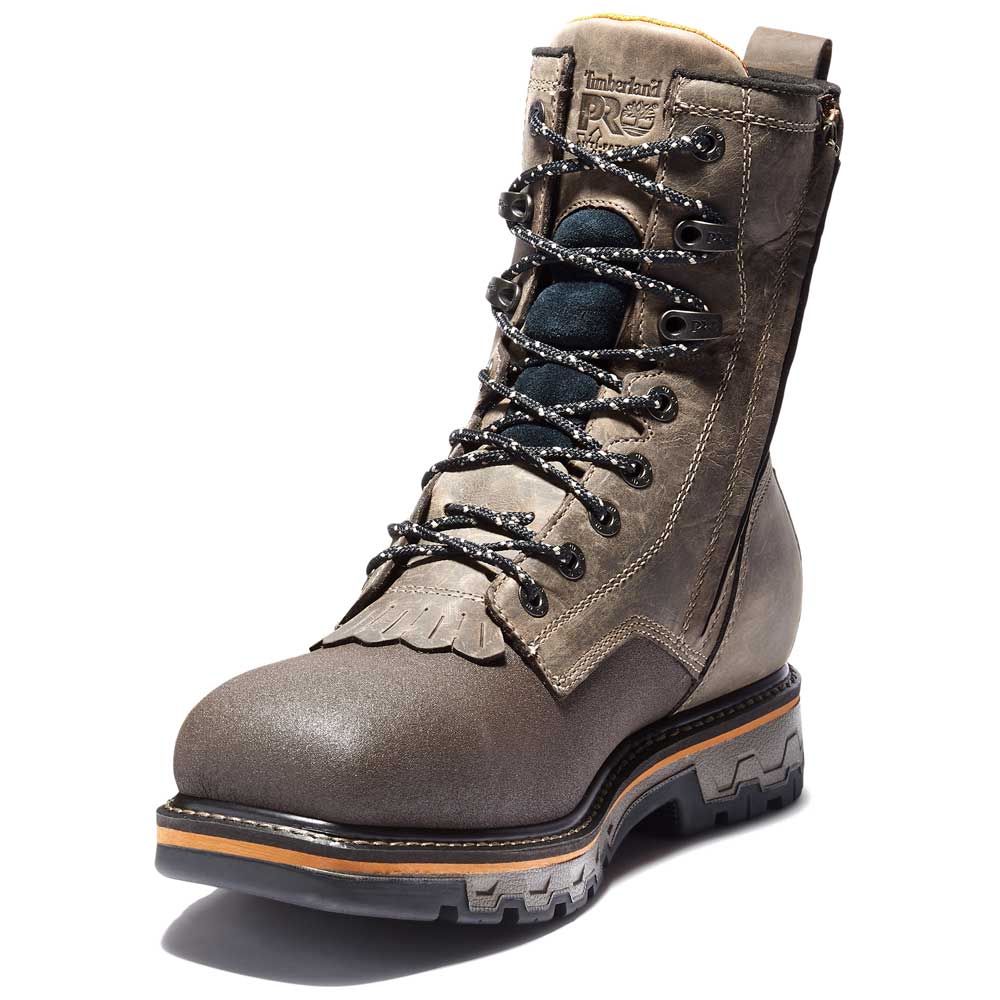 Timberland True Grit 8-inch Brown Composite Toe Waterproof Side-Zip Work Boot