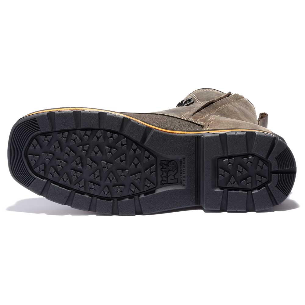 Timberland True Grit 8-inch Brown Composite Toe Waterproof Side-Zip Work Boot