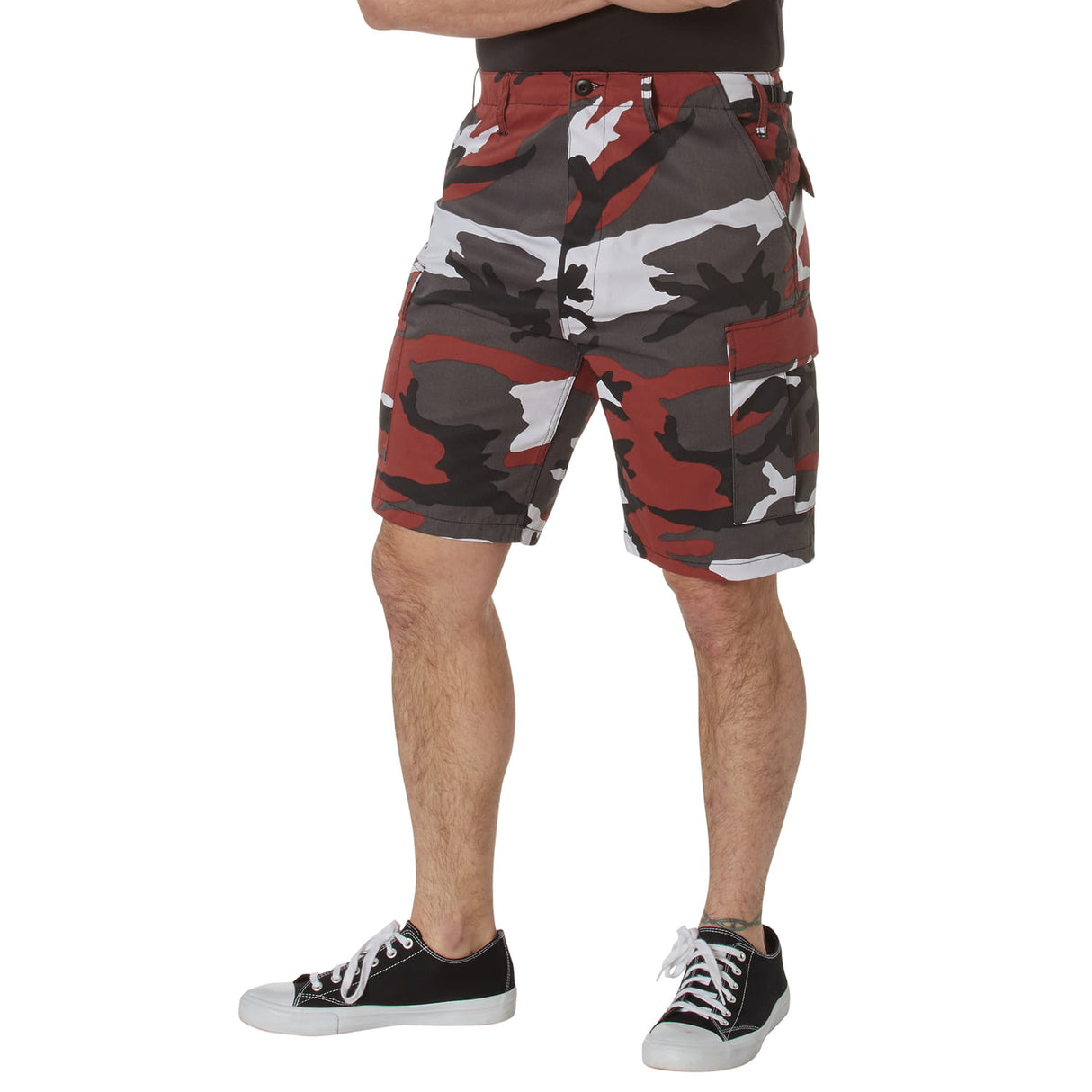 Men's Red Camouflage BDU Cargo Shorts