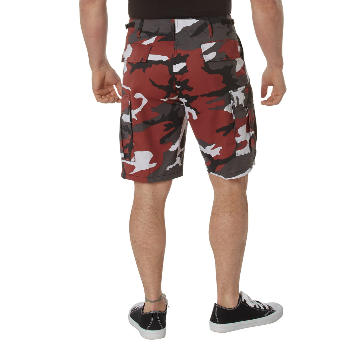 Men's Red Camouflage BDU Cargo Shorts
