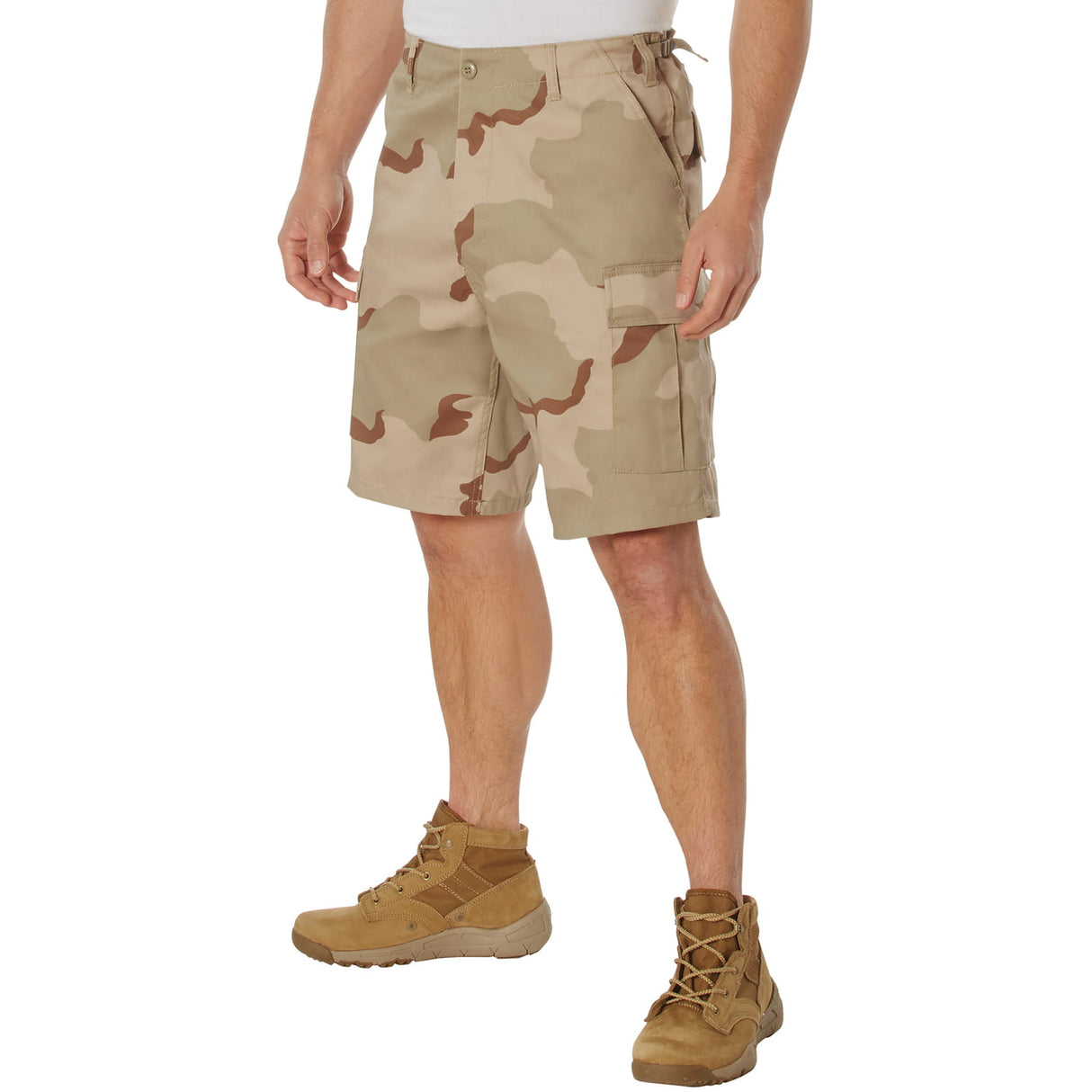 Tri-Color Desert Camo Military BDU Cargo Shorts