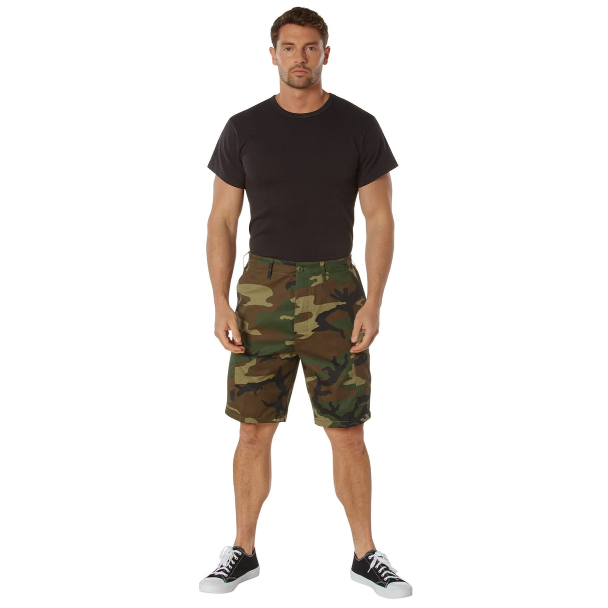 Woodland Camo Military BDU Cargo Shorts