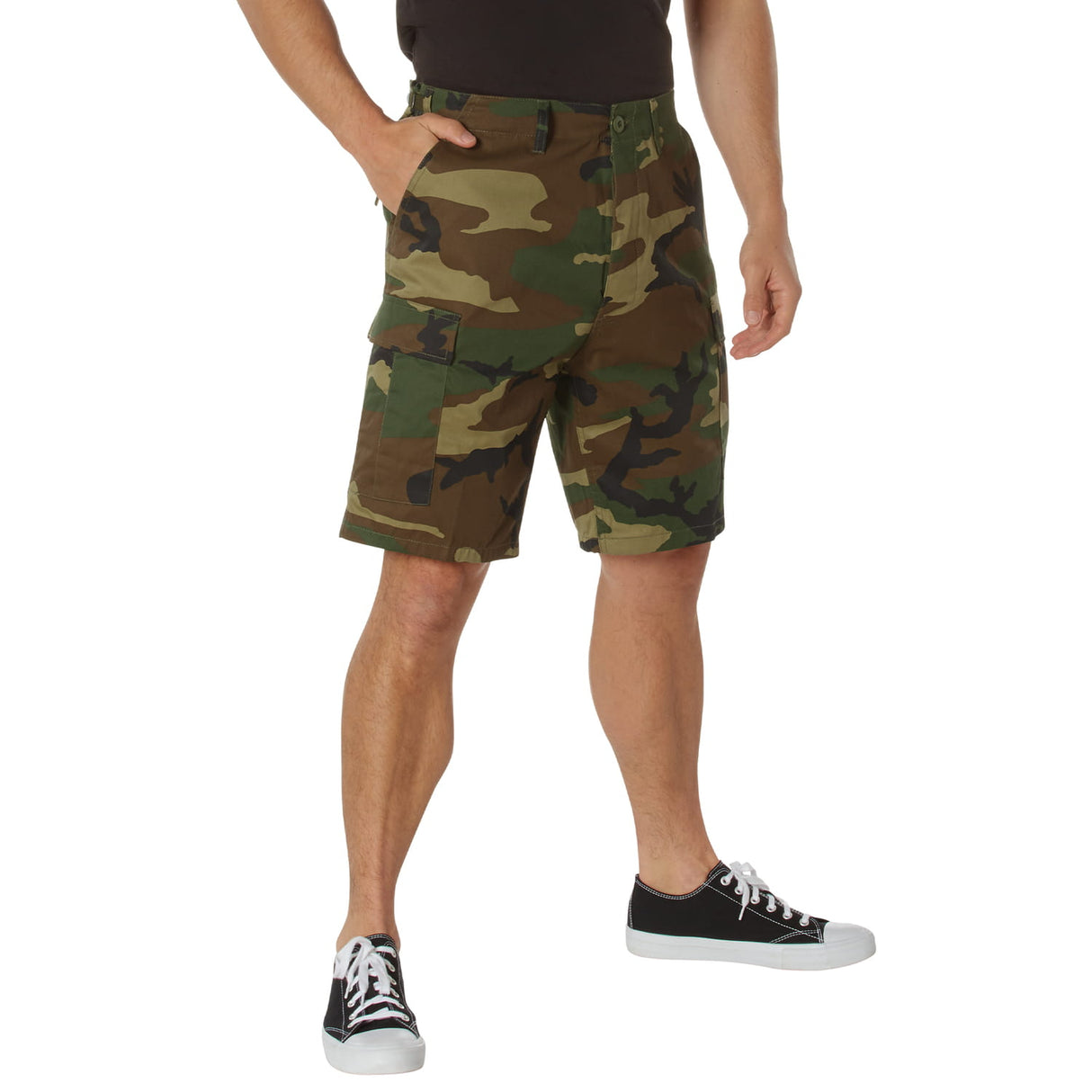 Woodland Camo Military BDU Cargo Shorts