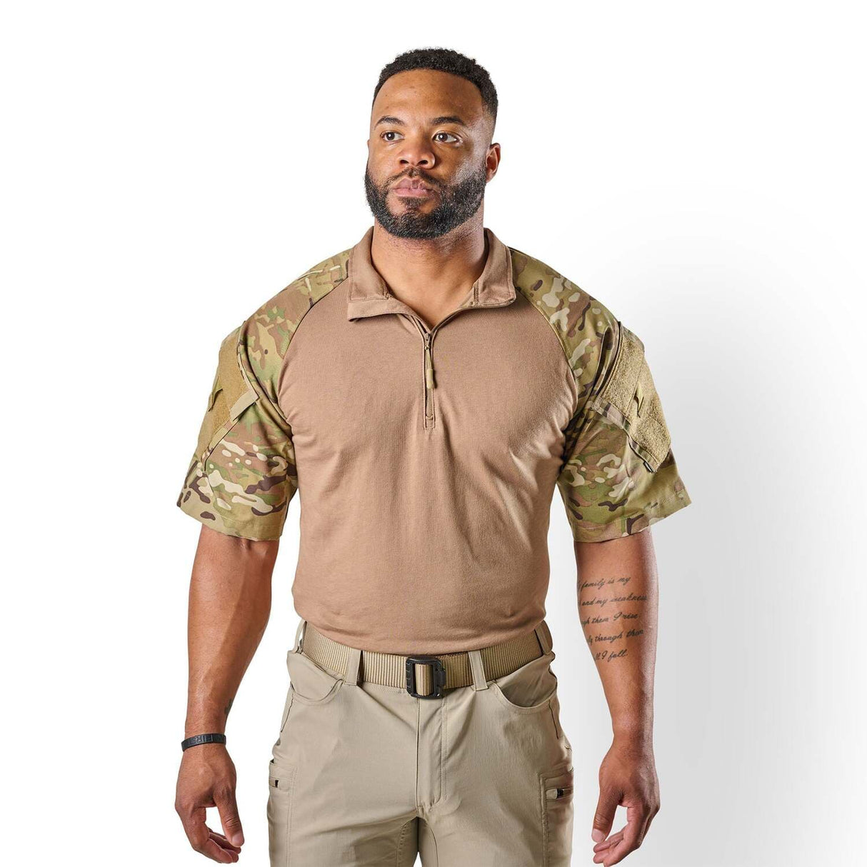 Tru-Spec Multicam Short Sleeve Quarter Zip Combat Shirt