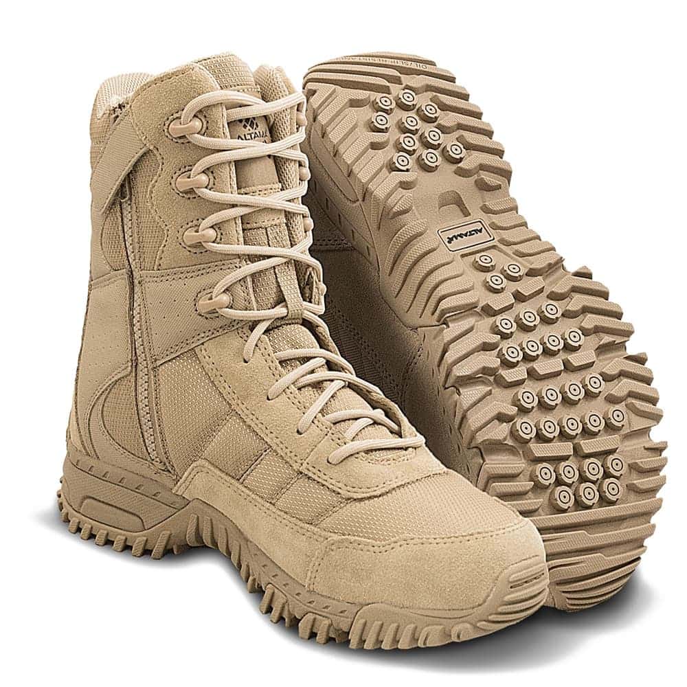 Altama Vengeance SR 8-inch Side-Zip Men's Desert Tan Tactical Military Boot