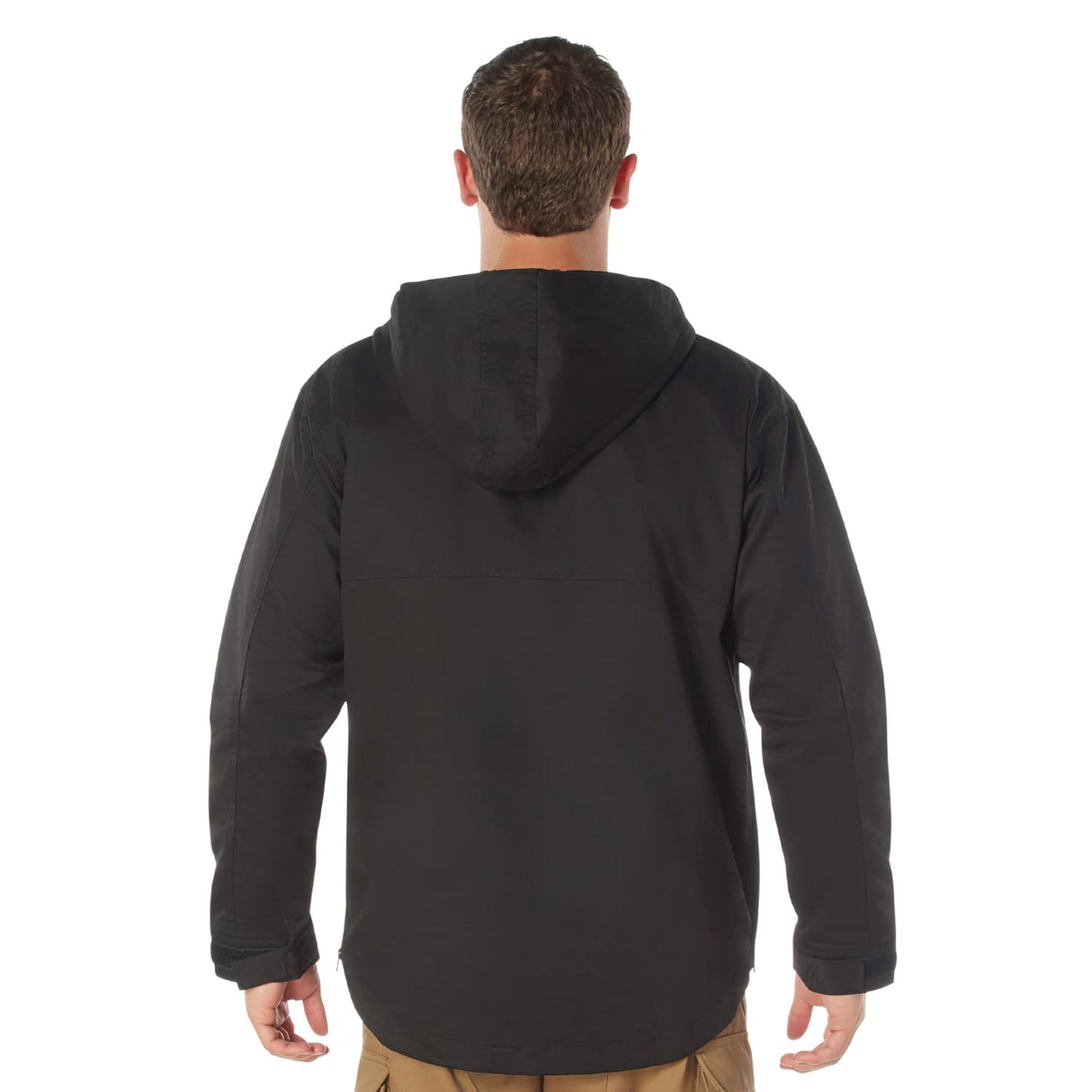 Black Military Style Anorak Parka