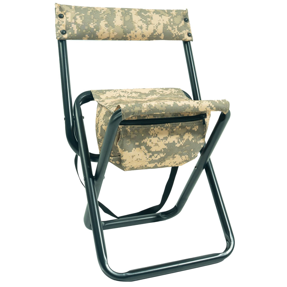 Deluxe Folding Camp Chair with Pouch and Back Support