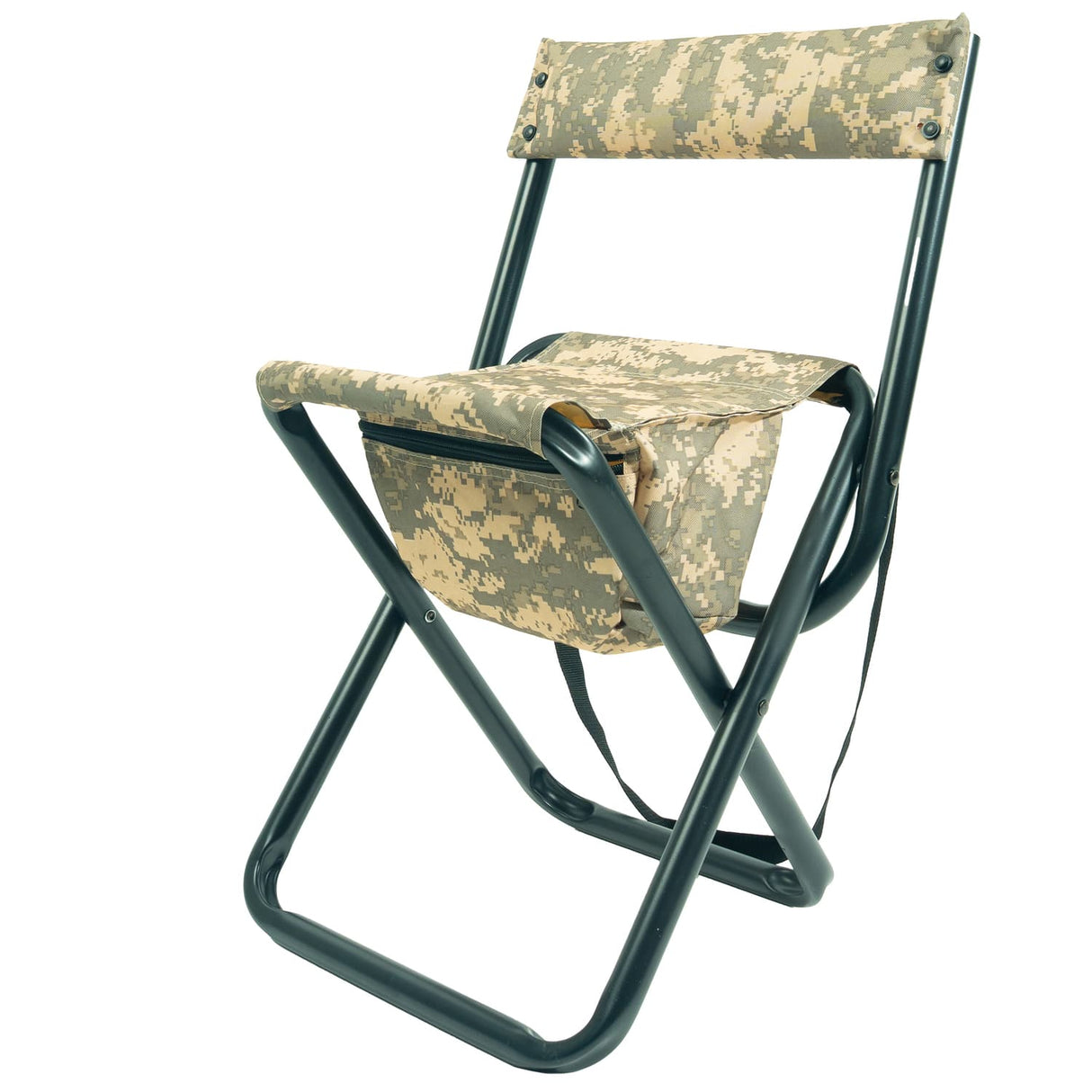 Deluxe Folding Camp Chair with Pouch and Back Support