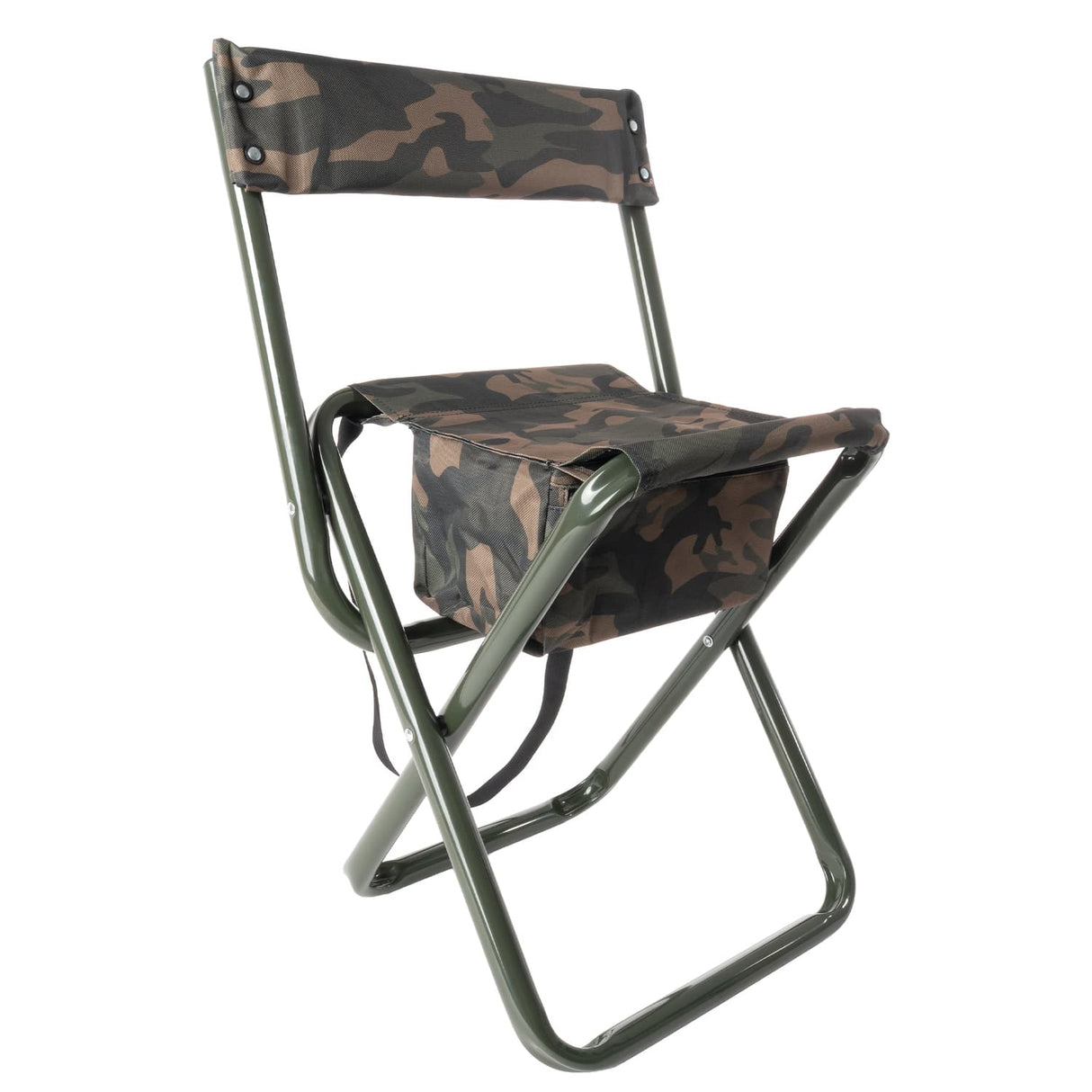 Deluxe Folding Camp Chair with Pouch and Back Support