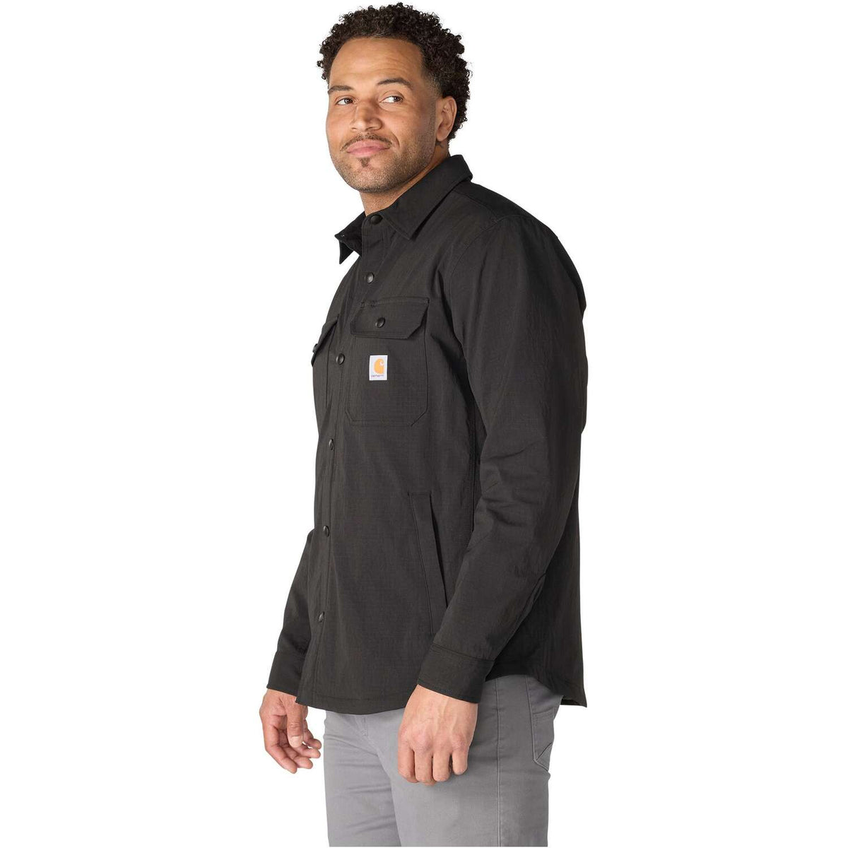 Carhartt Men's Force Fleece-Lined Rip-Stop Shirt Jac