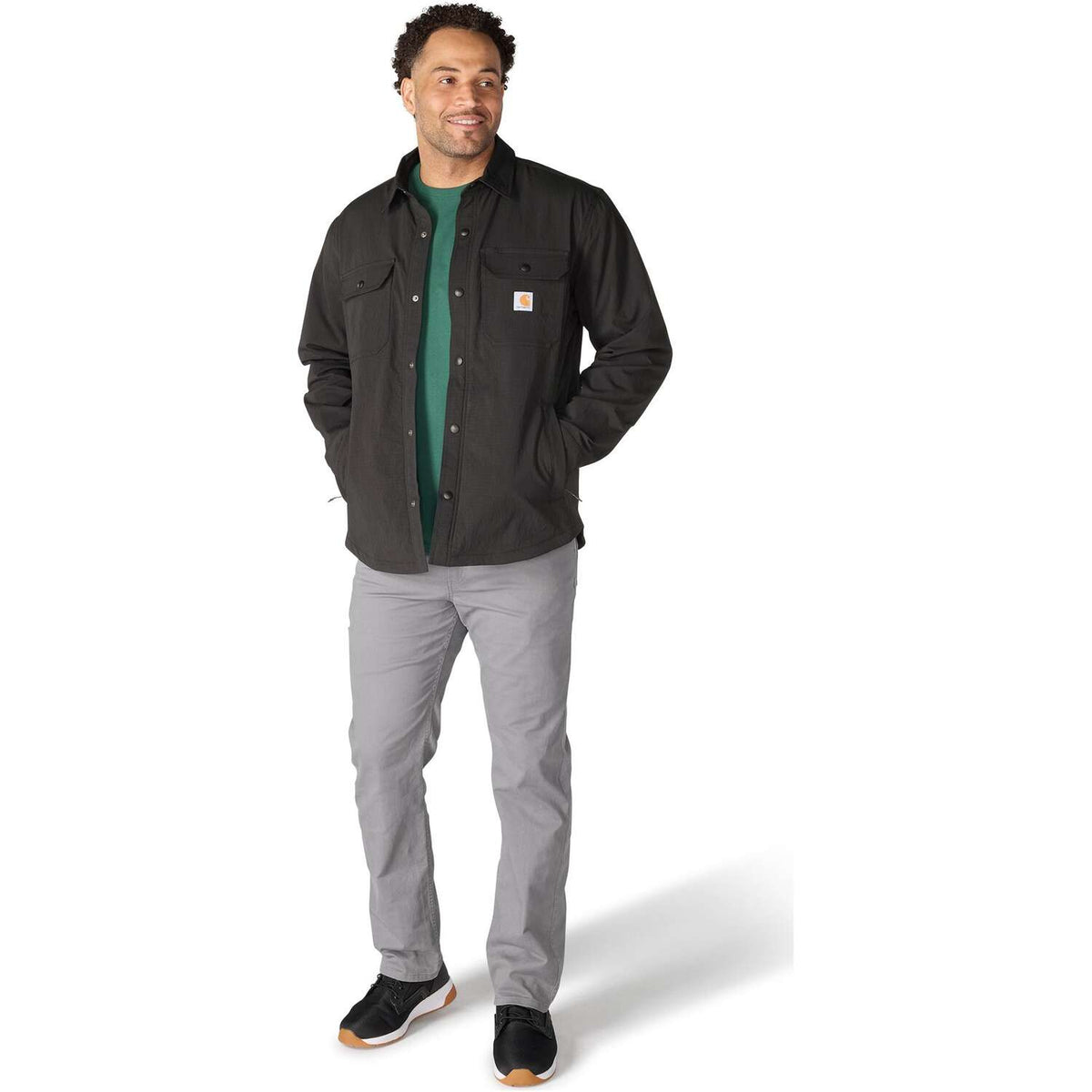 Carhartt Men's Force Fleece-Lined Rip-Stop Shirt Jac