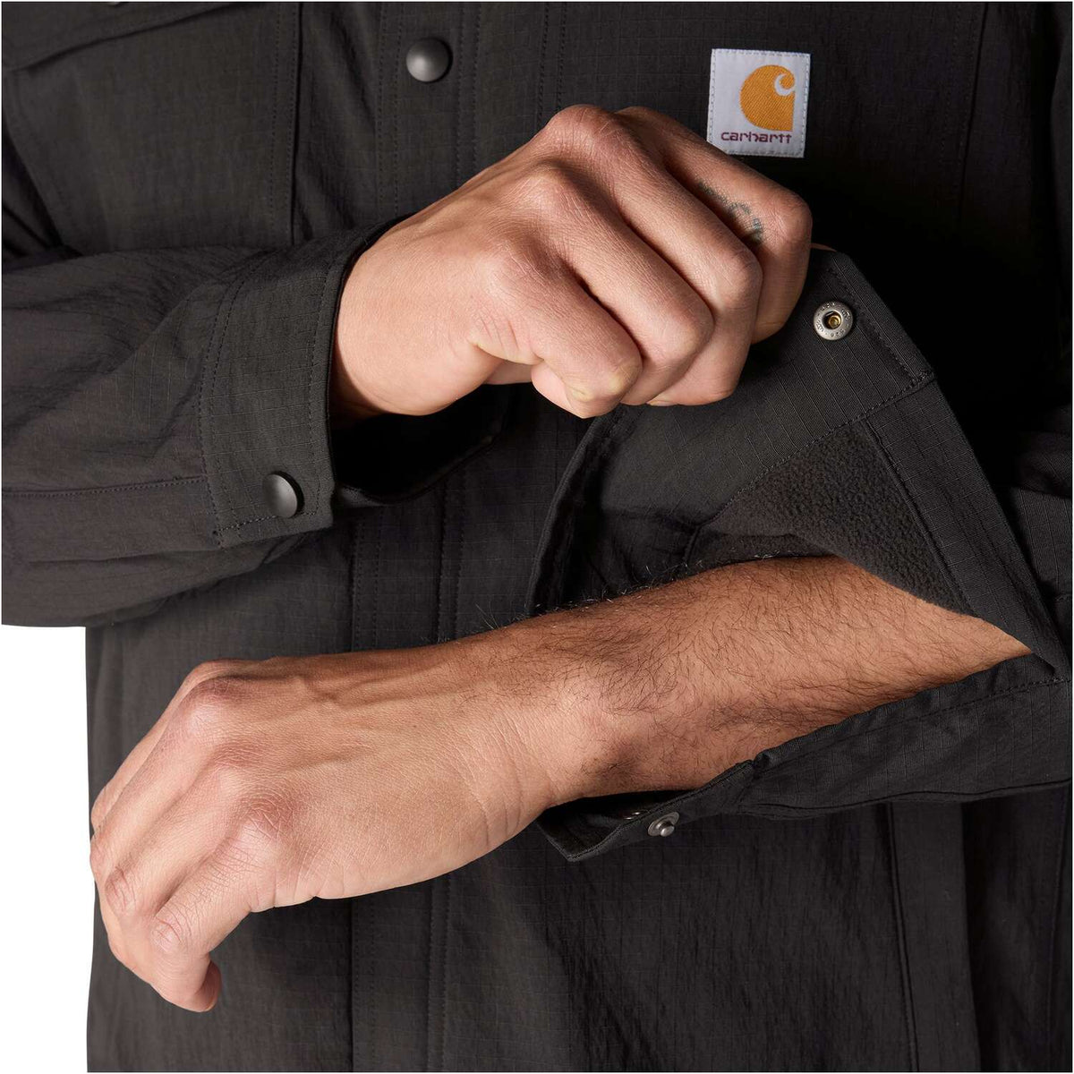 Carhartt Men's Force Fleece-Lined Rip-Stop Shirt Jac