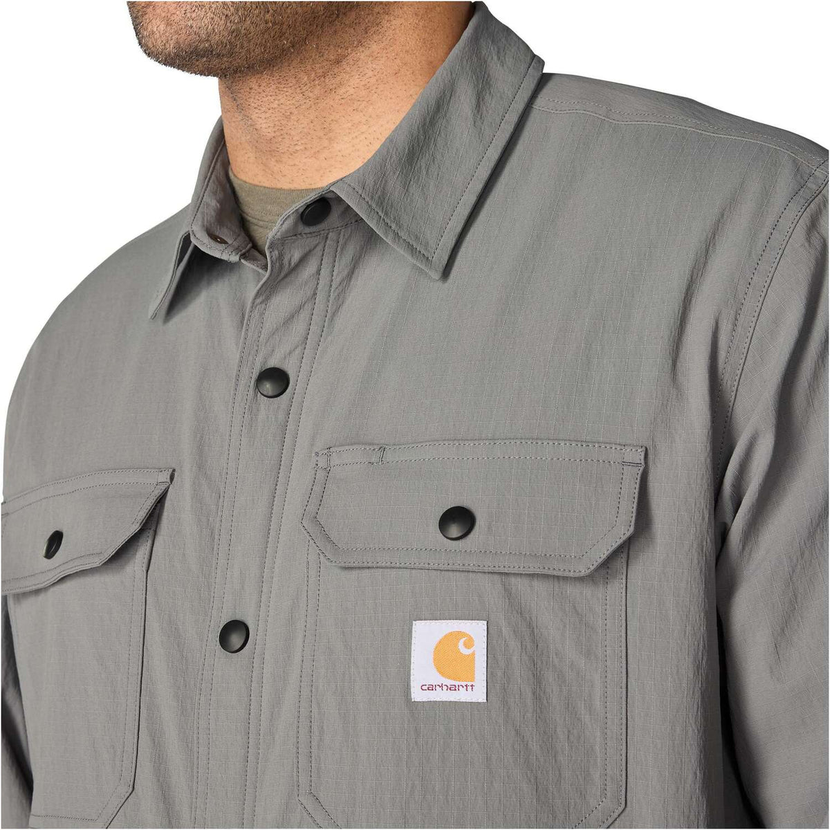 Carhartt Men's Force Fleece-Lined Rip-Stop Shirt Jac