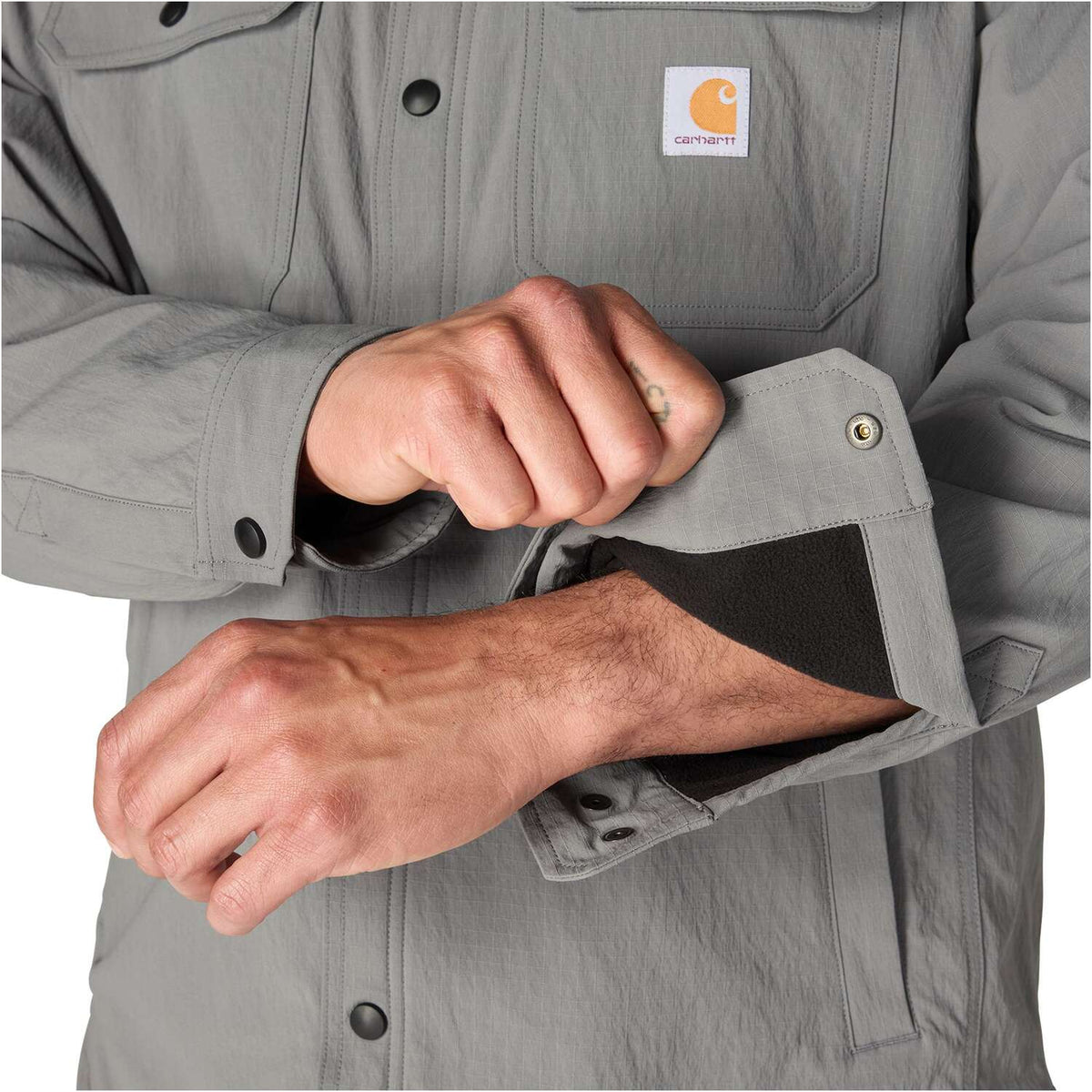 Carhartt Men's Force Fleece-Lined Rip-Stop Shirt Jac