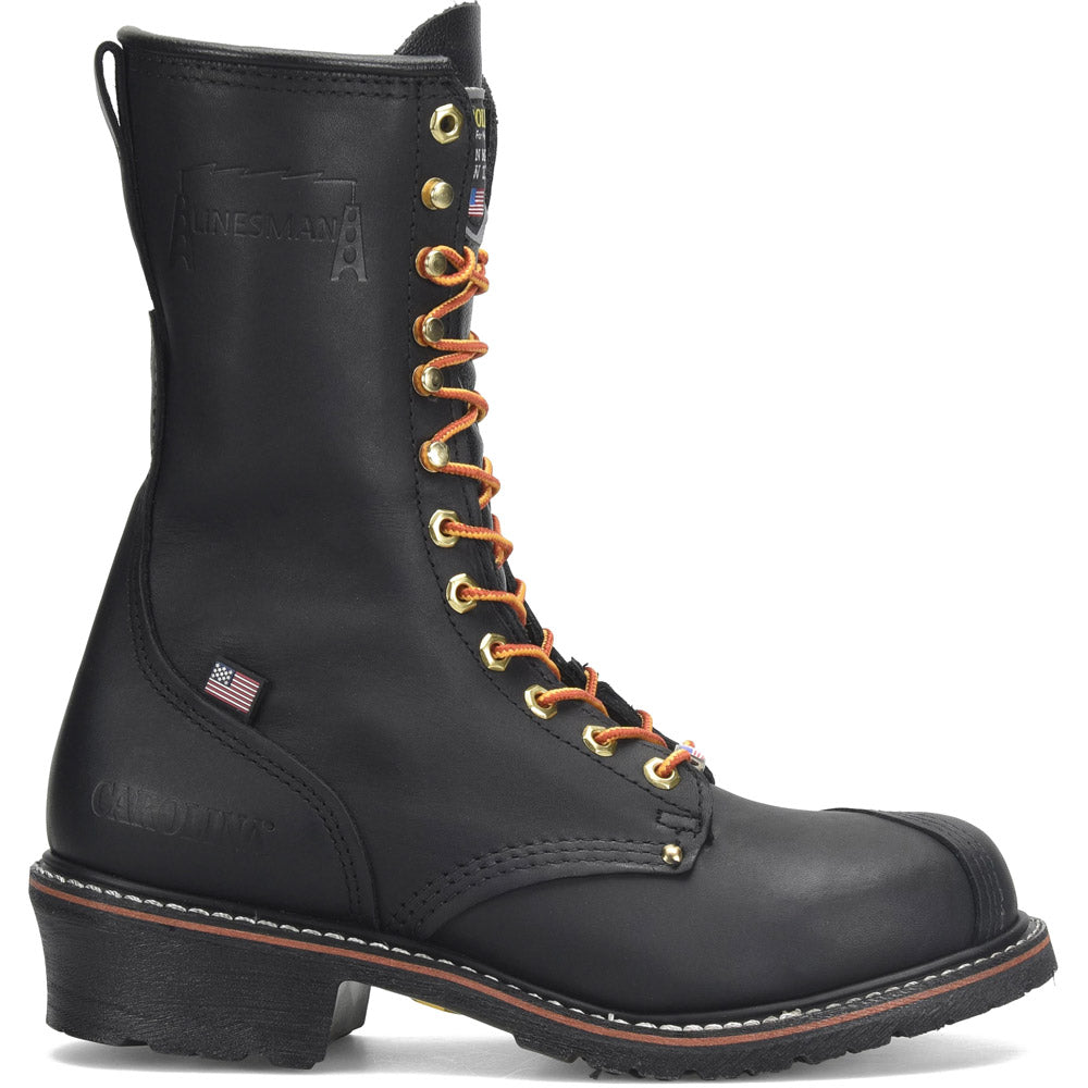 Carolina 905 Black 10-inch American Made Men's Linesman Boot