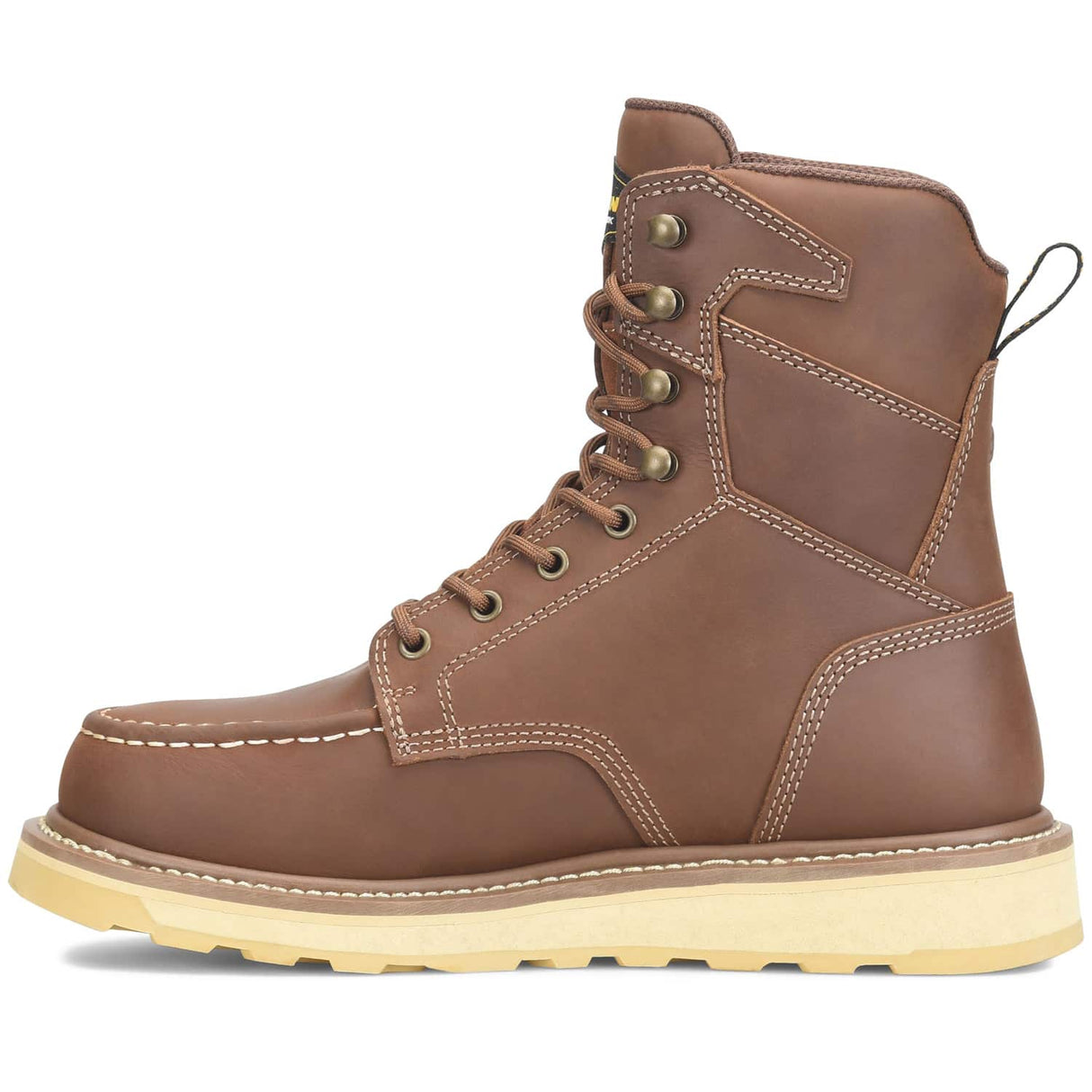 Carolina Gruntz 8-Inch Waterproof Wedge Sole Composite Safety Toe Men's Work Boot