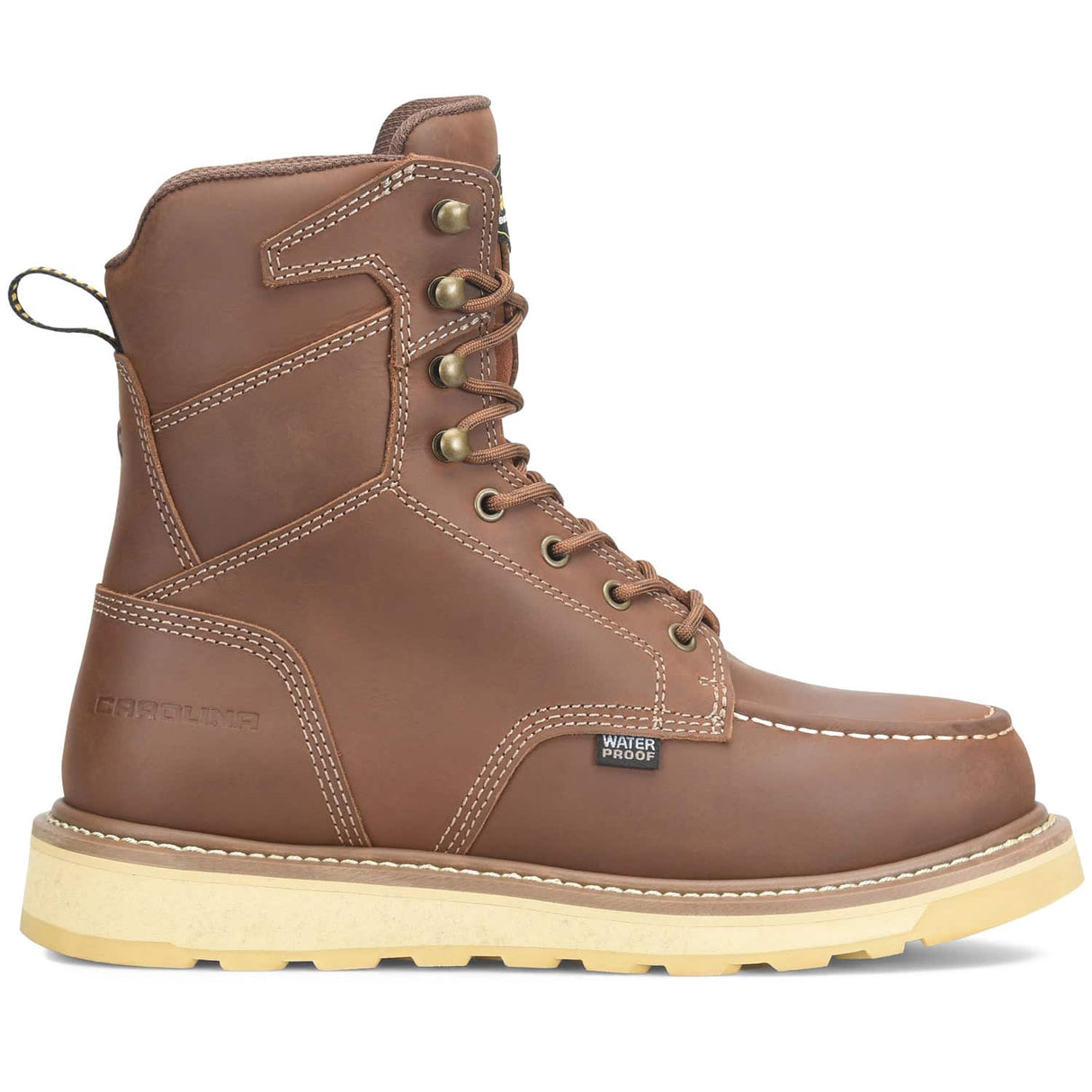 Carolina Gruntz 8-Inch Waterproof Wedge Sole Composite Safety Toe Men's Work Boot