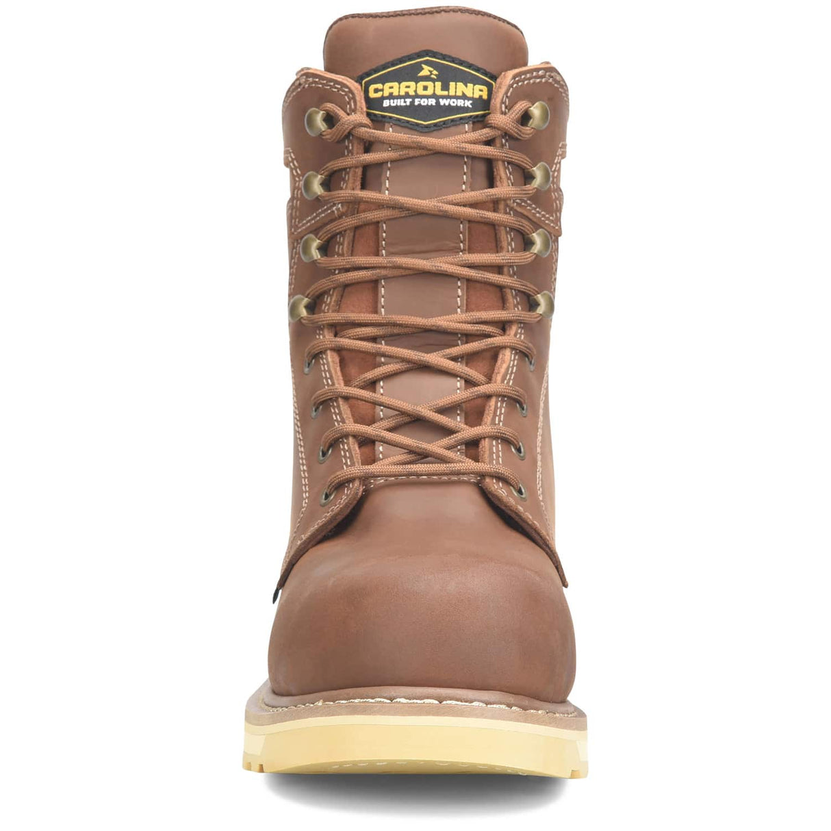 Carolina Gruntz Mens 8-Inch Waterproof Wedge Sole Moc Toe Men's Work Boot