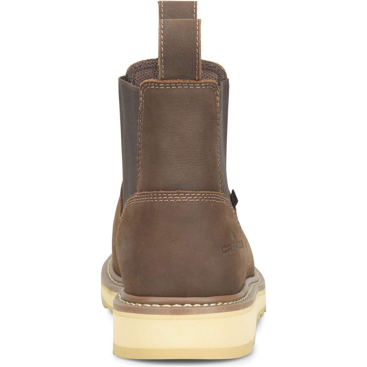 Carolina Gruntz Coffee Brown Men's Composite Safety Toe Slip-on 6-inch Chelsea Style Work Boot