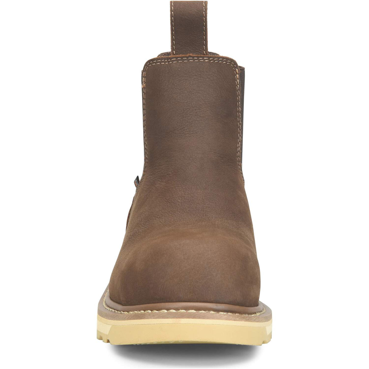 Carolina Gruntz Coffee Brown Men's Composite Safety Toe Slip-on 6-inch Chelsea Style Work Boot