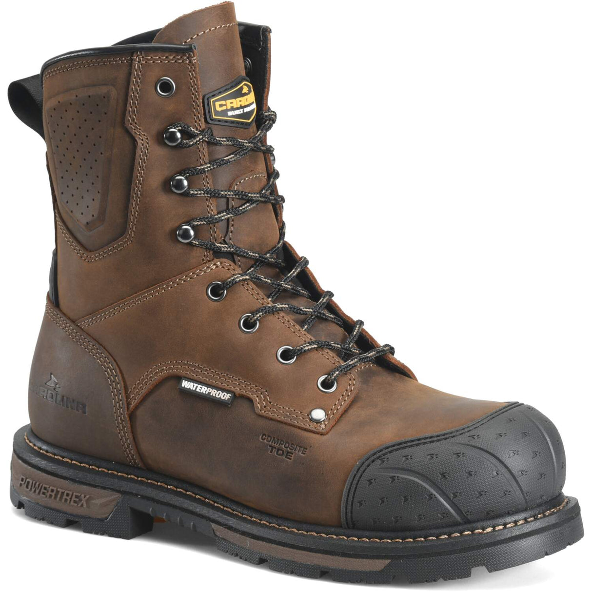 Carolina Blockade 8-inch Men's Brown Heavy Duty Waterproof Composite Safety Toe Work Boot