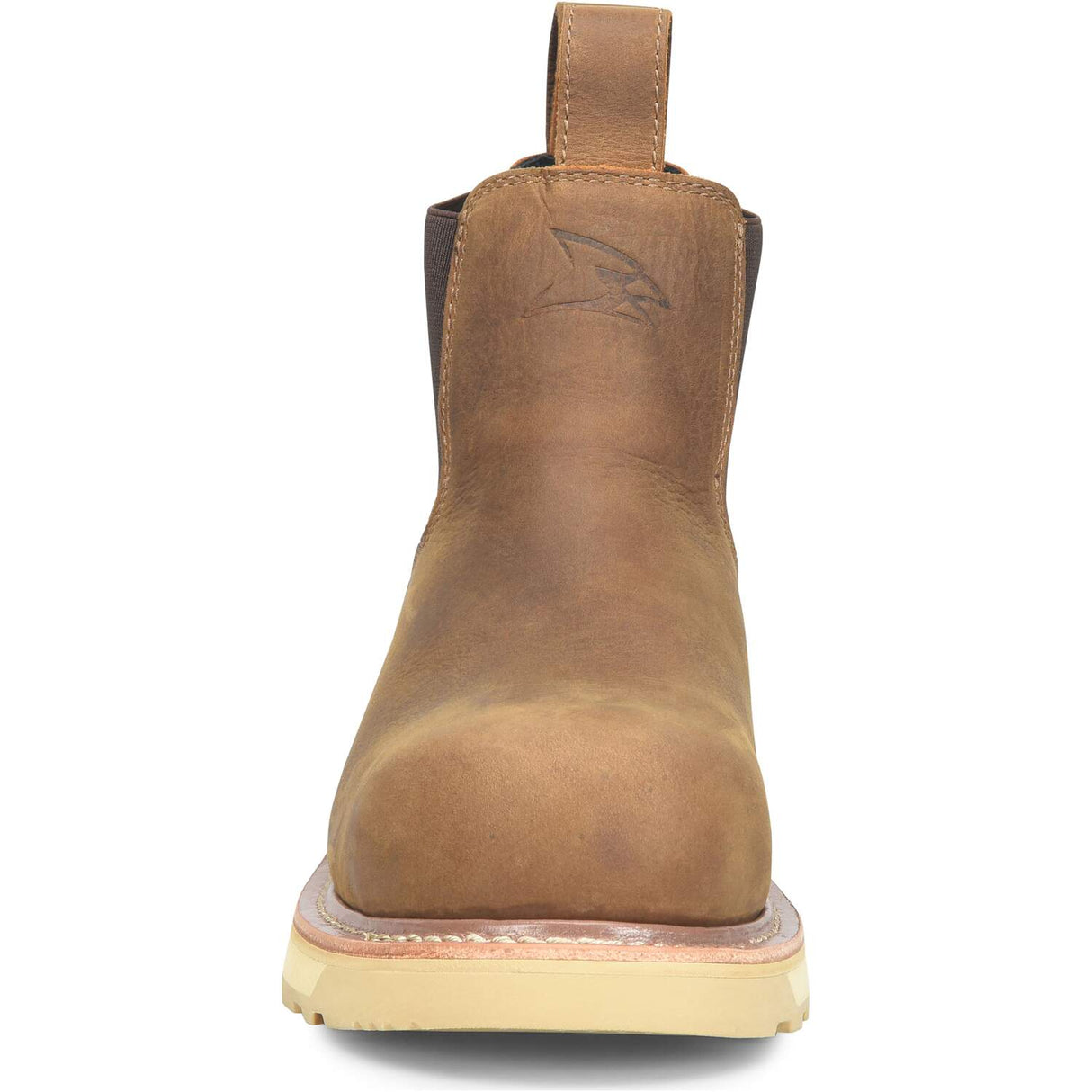 Carolina Staple Gun Men's 6-inch Pull-on Chelsea Composite Safety Toe Dark Tan Work Boot